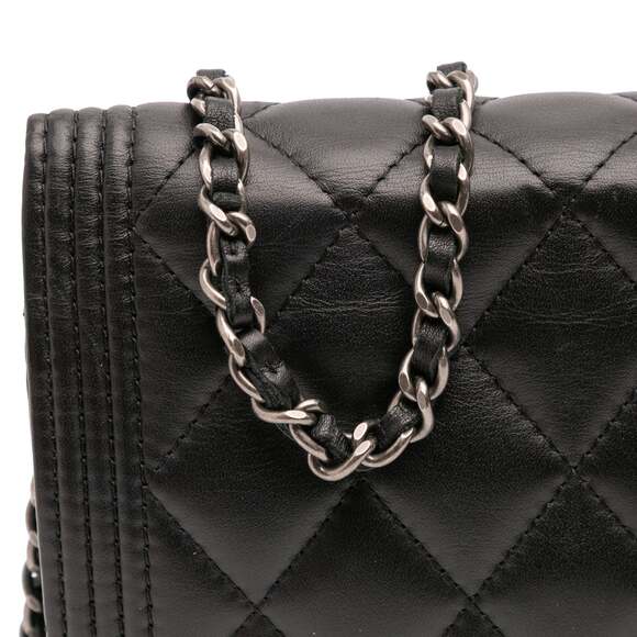 Chanel Boy Wallet On Chain Quilted #222009C27B - Picture 9 of 9